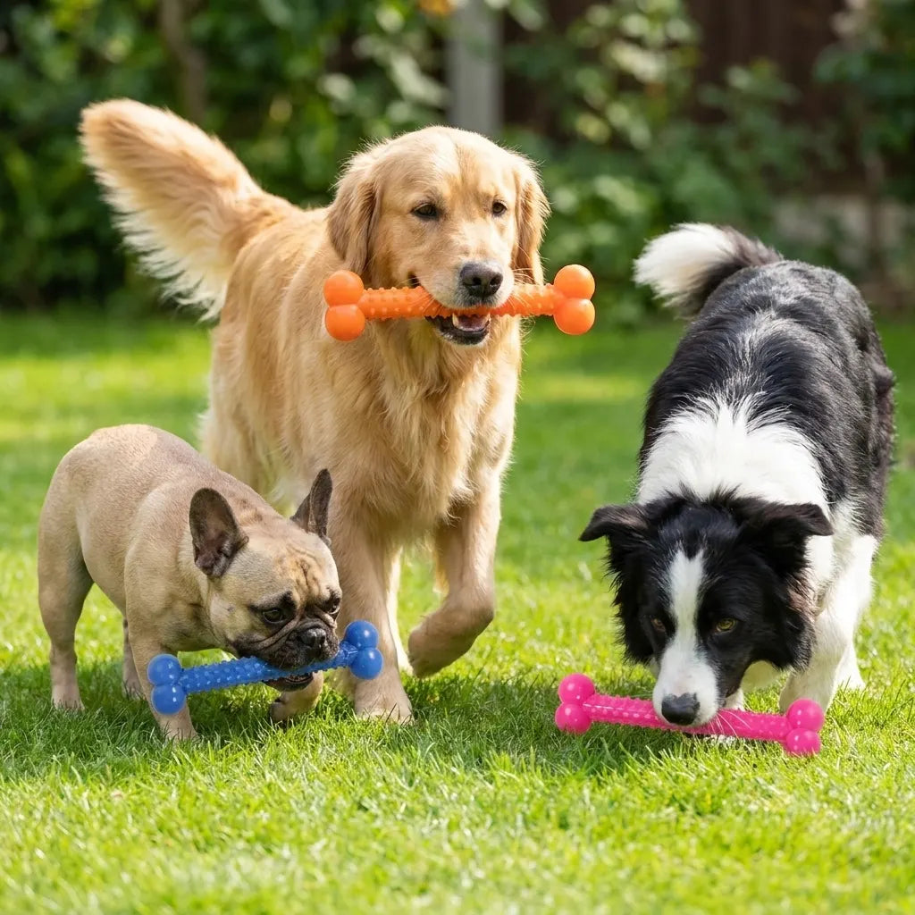 THE PETS NOOK Dimple Bone Dental Chew Toy for Dogs